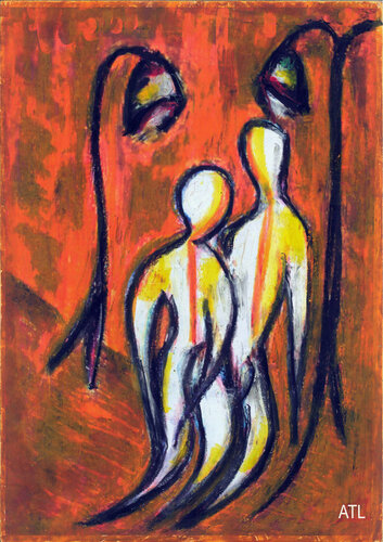 VIANDANTI by Anna Teresa Laurita, Painting for Sale on Singulart