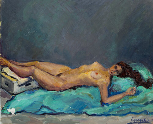 Desnudo 1 by Bernardo Lanuza San Agustín, Painting for Sale on Singulart