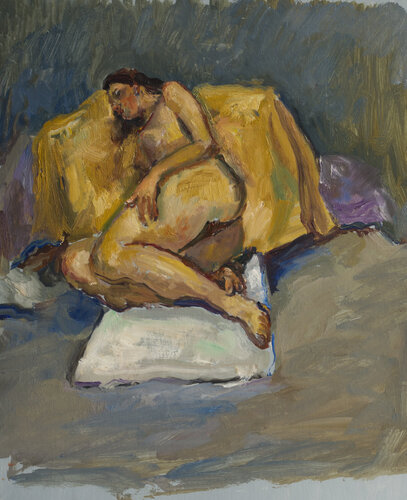 Desnudo en escorzo by Bernardo Lanuza San Agustín, Painting for Sale on Singulart