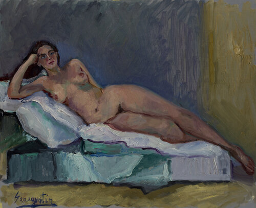 Desnudo tumbada de Bernardo Lanuza San Agustín, Pintura a la venta en Singulart
