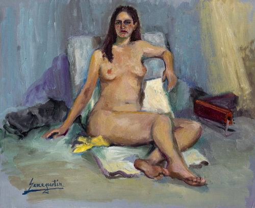 Desnudo en escorzo van Bernardo Lanuza San Agustín, Schilderij te koop op Singulart