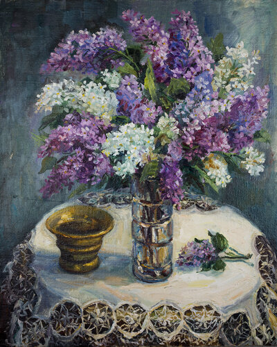 Lilas y mortero van Rosa San Agustín, Schilderij te koop op Singulart