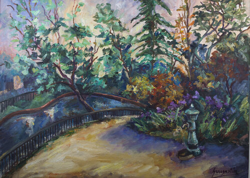 Un rincón del Retiro van Rosa San Agustín, Schilderij te koop op Singulart