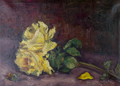 Rosa y pétalo by Rosa San Agustín, Painting for Sale on Singulart
