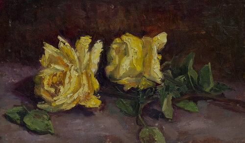 Dos rosas by Rosa San Agustín, Painting for Sale on Singulart