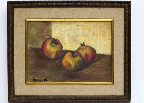 Tres granadas a pastel von Rosa San Agustín, Malerei kaufen auf Singulart