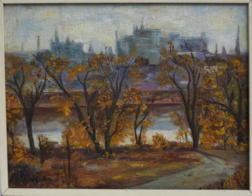 Otoño en la ciudad by Rosa San Agustín, Painting for Sale on Singulart