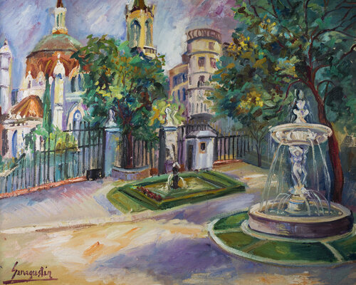 San Manuel y San Benito de Rosa San Agustín, Pintura a la venta en Singulart