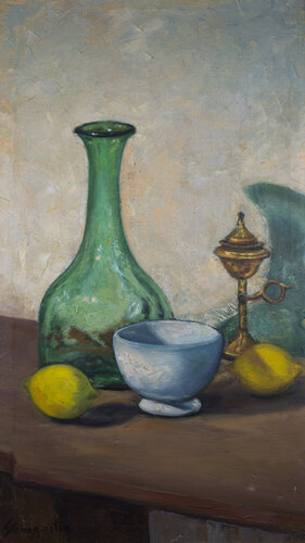 Botella verde di Rosa San Agustín, Pittura in vendita su Singulart