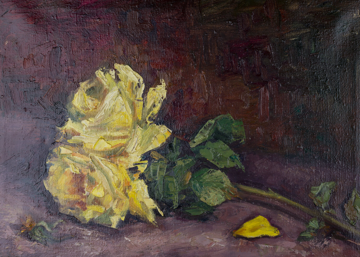 Rosa y pétalo Rosa San Agustín Originalgemälde zu verkaufen