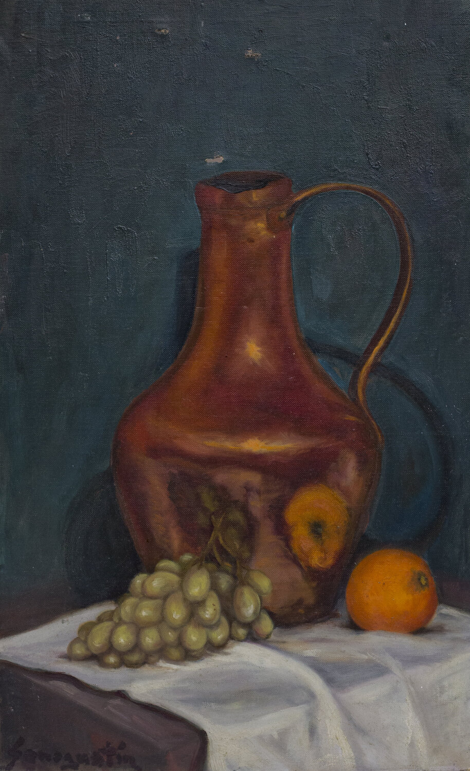Uvas, naranja y cobre Rosa San Agustín Original painting for sale