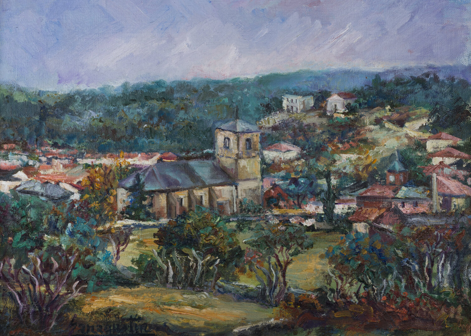 Colmenar del arroyo Rosa San Agustín Peinture originale à vendre