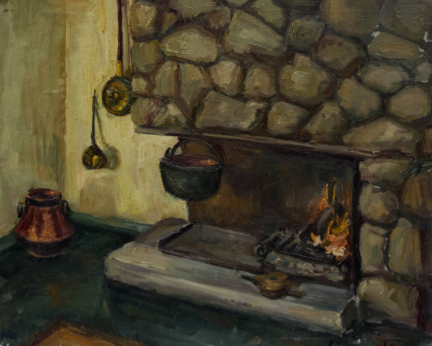 La chimenea Rosa San Agustín Original painting for sale