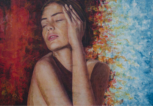 Cierra los ojos van Matias Sansalonie, Schilderij te koop op Singulart