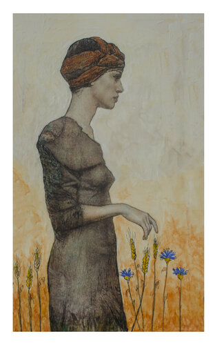 Flores de trigo van Matias Sansalonie, Werk op papier te koop op Singulart