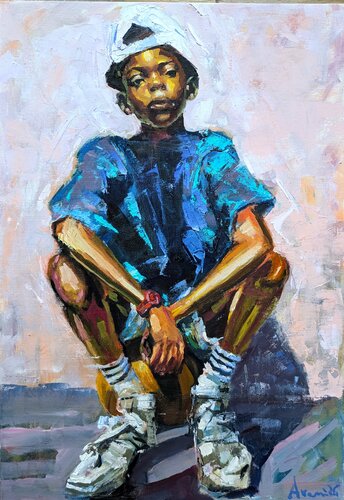 Urban watchers Impression 63 di Peppe Aveni, Pittura in vendita su Singulart