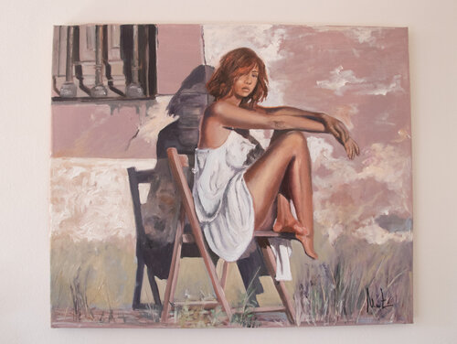 La Espera van Martin G Jare´ño, Schilderij te koop op Singulart