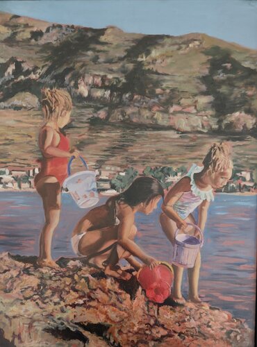 Atardecer con cubos de Martin G Jare´ño, Pintura a la venta en Singulart