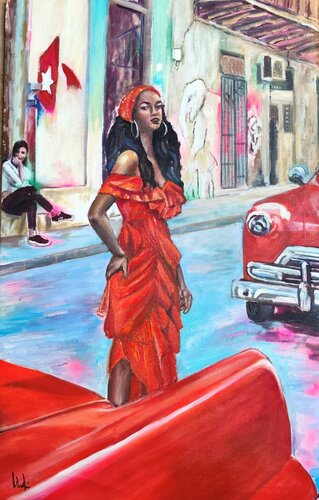 perspectiva en rojo by Martin G Jare´ño, Painting for Sale on Singulart