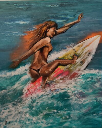 Marea Neón van Martin G Jare´ño, Schilderij te koop op Singulart