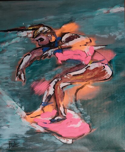 el equilibrio de la ola by Martin G Jare´ño, Painting for Sale on Singulart