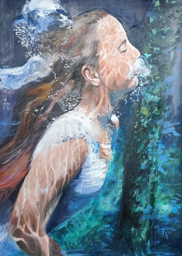 sumergida en el silencio ( Deep Silence) di Martin G Jare´ño, Pittura in vendita su Singulart