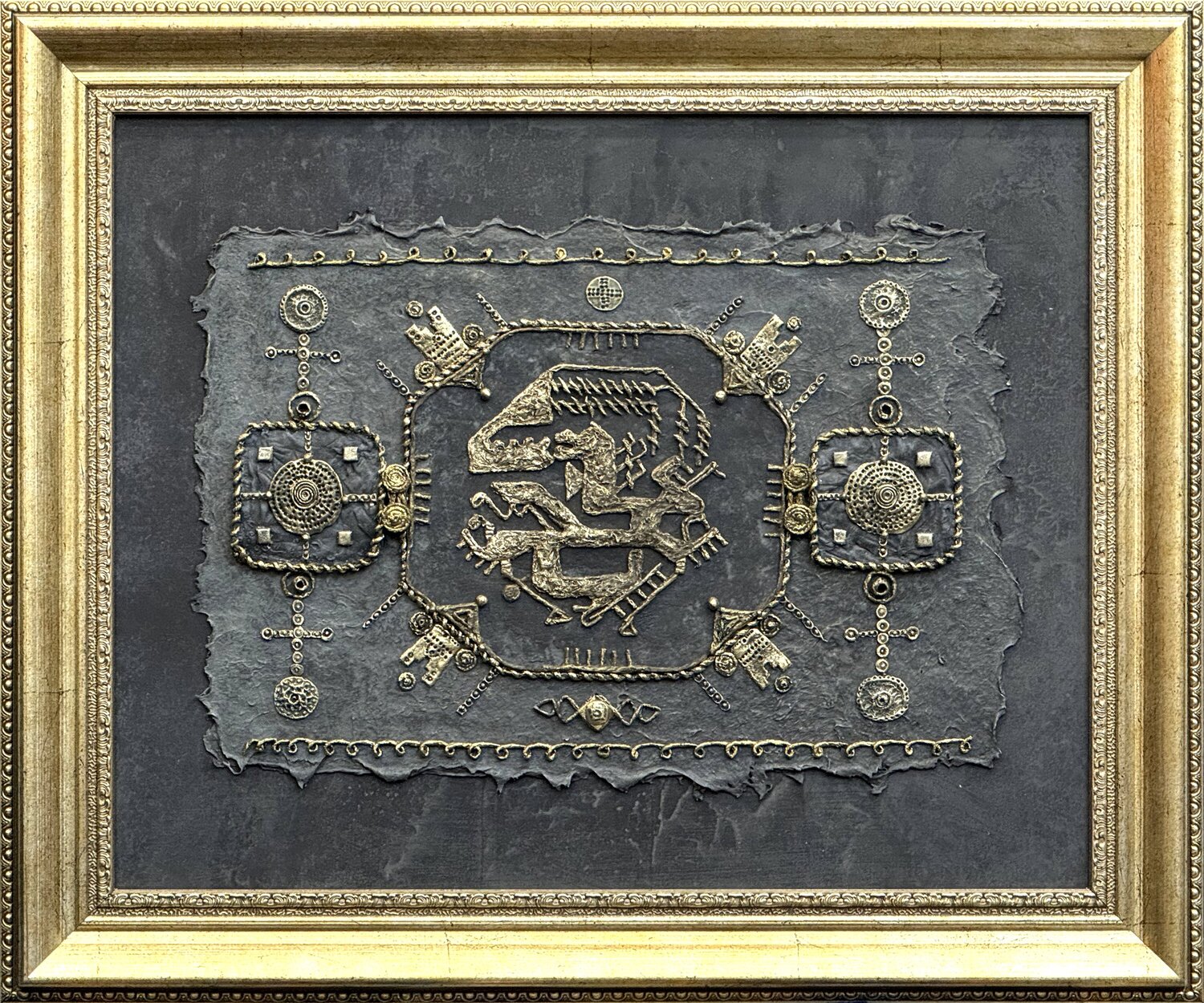 Dragon Carpet / Charcoal Haykanush Sahakyan Original painting for sale