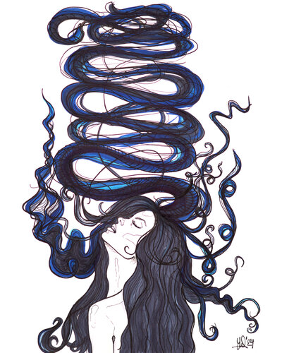 Thought Shadows de Yvonne van Dalen, Dibujo a la venta en Singulart