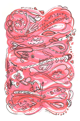 Waves of Love de Yvonne van Dalen, Obra en papel a la venta en Singulart