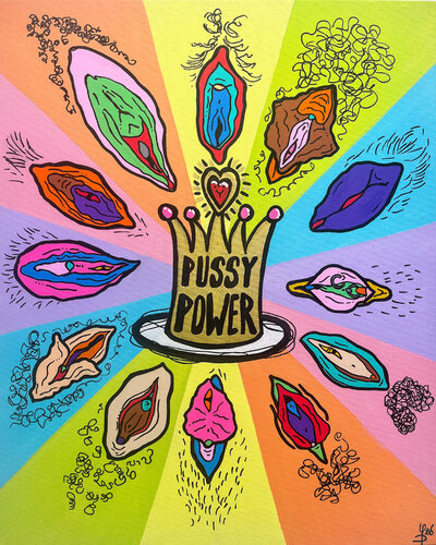 Pussy Power par Yvonne van Dalen, Peinture en vente sur Singulart