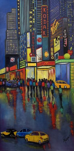Nuit sur New York par Carmen Rodriguez, Peinture en vente sur Singulart