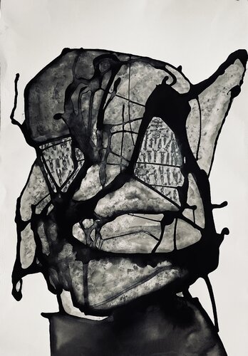 HEAD#M001 by luigi bellinzoni, 종이 for Sale on Singulart