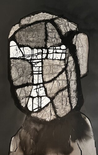 HEAD#M017 by luigi bellinzoni, 종이 for Sale on Singulart