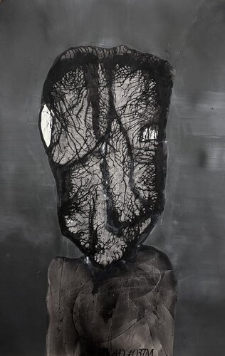 HEAD#037M by luigi bellinzoni, Work on Paper for Sale on Singulart