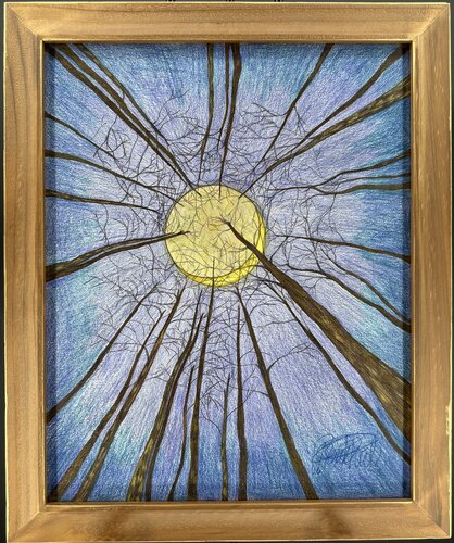 Winter’s Moonlight de Renée Thiel, Dibujo a la venta en Singulart