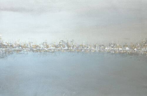 Peace Of Mind with gold details by Robson Alencar, Painting for Sale on Singulart