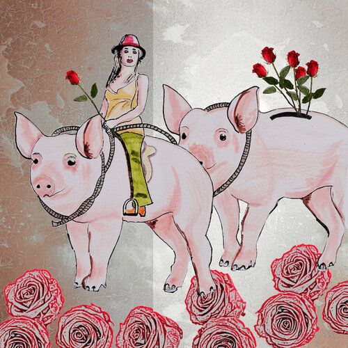THE ROSE TRANSPORT von ART-WOOL Angela Osman + Martin Brauner, Druck kaufen auf Singulart