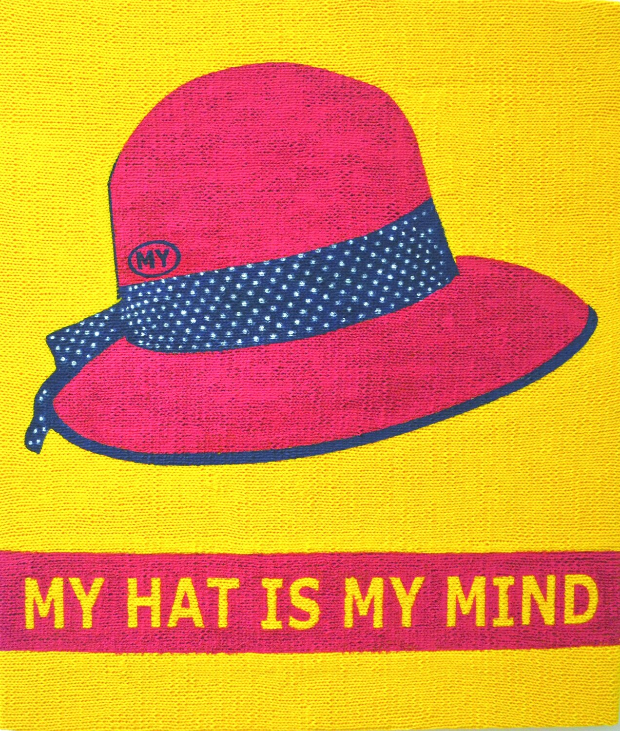 MY HAT IS MY MIND ART-WOOL Angela Osman + Martin Brauner Originalgemälde zu verkaufen