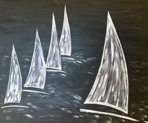 Dunkle Regatta - Mystic van Britta Kaping, Schilderij te koop op Singulart