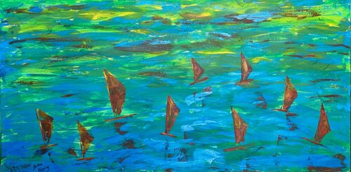 Rhythm of the Wave by Britta Kaping, 油畫 for Sale on Singulart