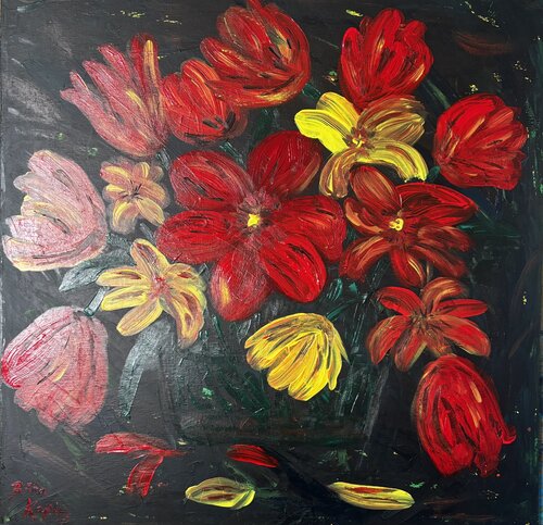 Stillness in Red von Britta Kaping, Malerei kaufen auf Singulart
