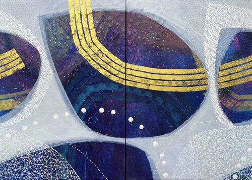 When Saturn meets Pluto van SAN STARLING, Schilderij te koop op Singulart