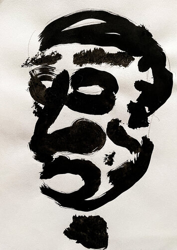 Untitled face 26-04 de Sergio Caruso, Obra en papel a la venta en Singulart