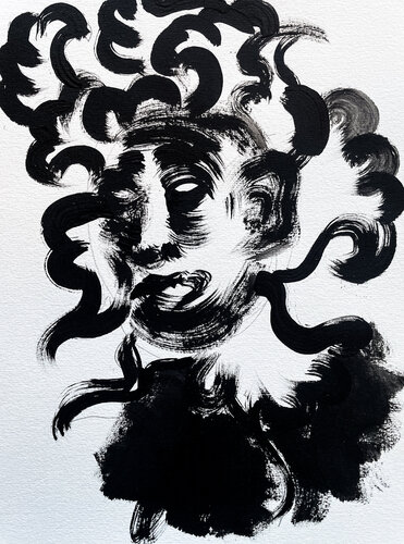 Untitled face 25-09 van Sergio Caruso, Werk op papier te koop op Singulart