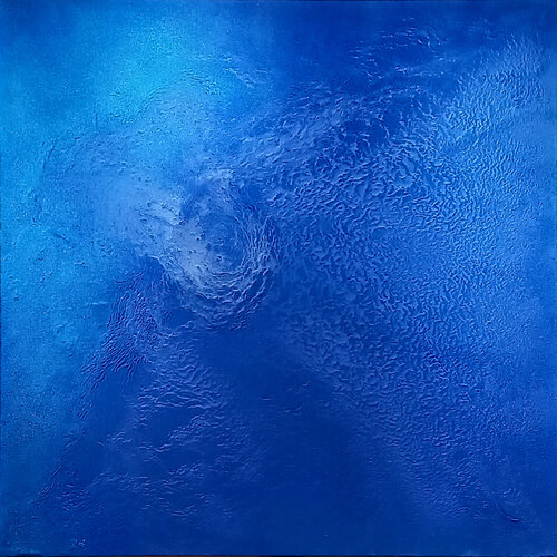 BLUE DESERT - SANDMEER (Series 2024) van Eleonora Bourmistrov, Schilderij te koop op Singulart