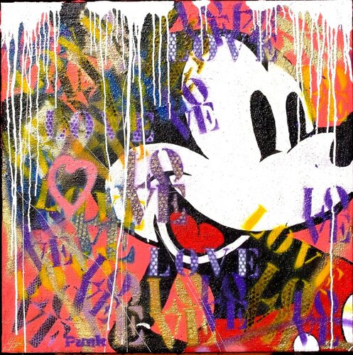 Mickey x LOVE by Sebastià Farré Monné, Painting for Sale on Singulart