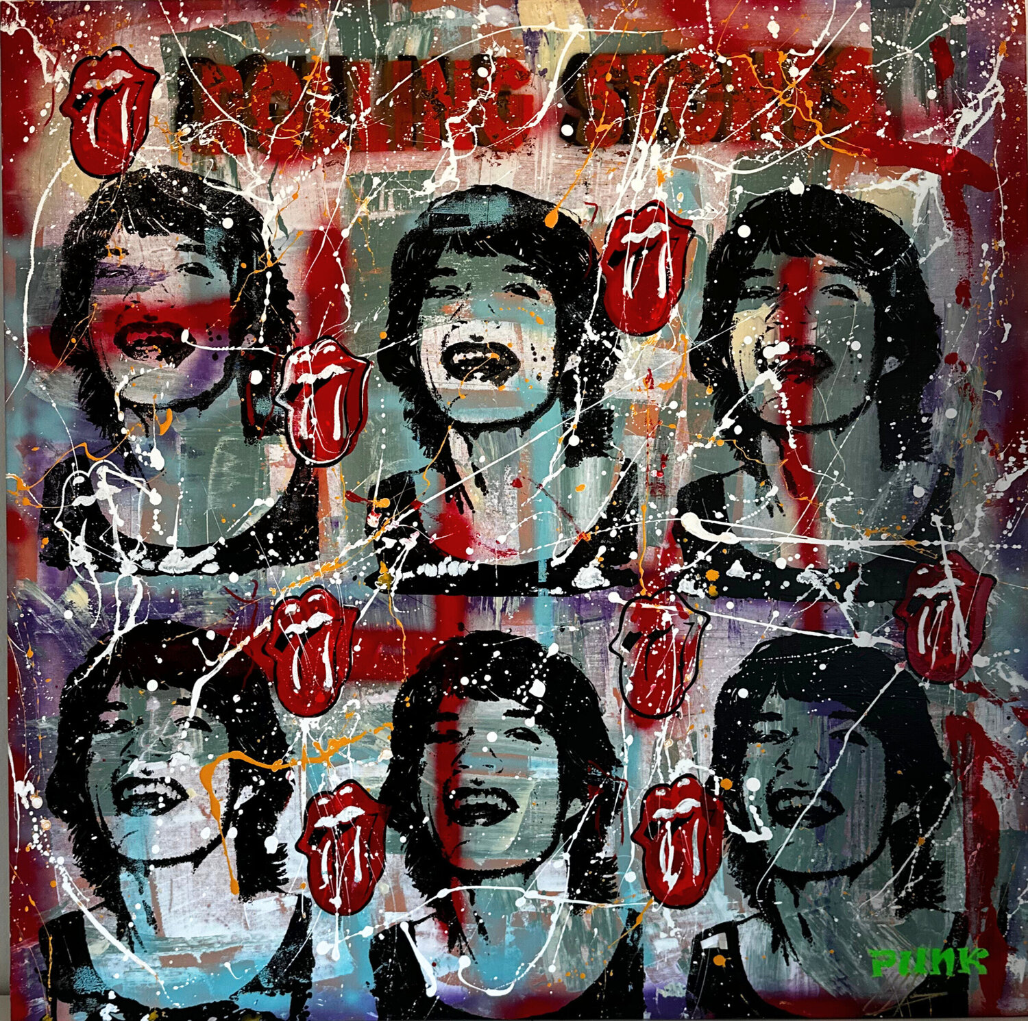 Rolling Stones Sebastià Farré Monné Originalgemälde zu verkaufen