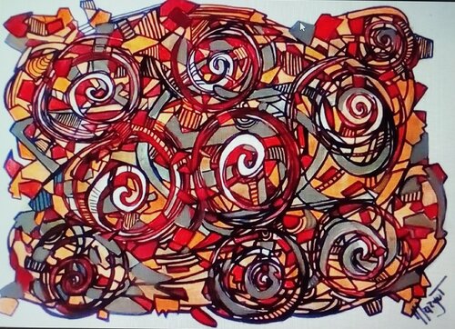 "VORTICI"-Vortices van MARGHERITA BELLIPANNI (Margot), Schilderij te koop op Singulart