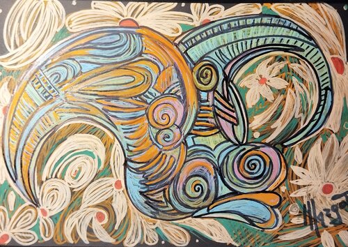 "IN VOLO"  In Flight van MARGHERITA BELLIPANNI (Margot), Werk op papier te koop op Singulart