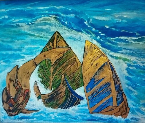 QUIETE NELLA TEMPESTA Stilness in the Storm de MARGHERITA BELLIPANNI (Margot), Pintura a la venta en Singulart